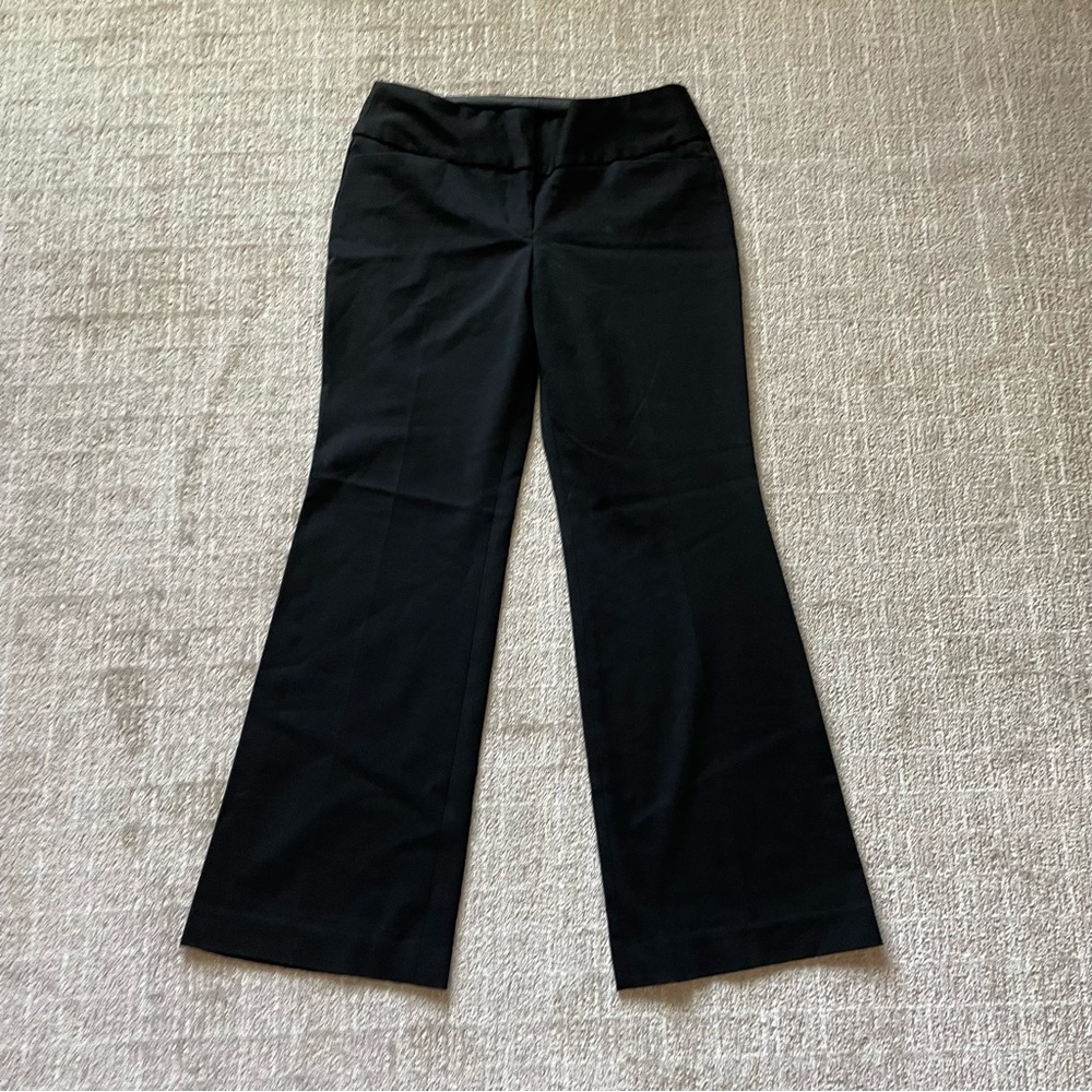 EXPRESS Editor Pants, Black Trousers, Straight Flare Leg, Work Pants, size 4S